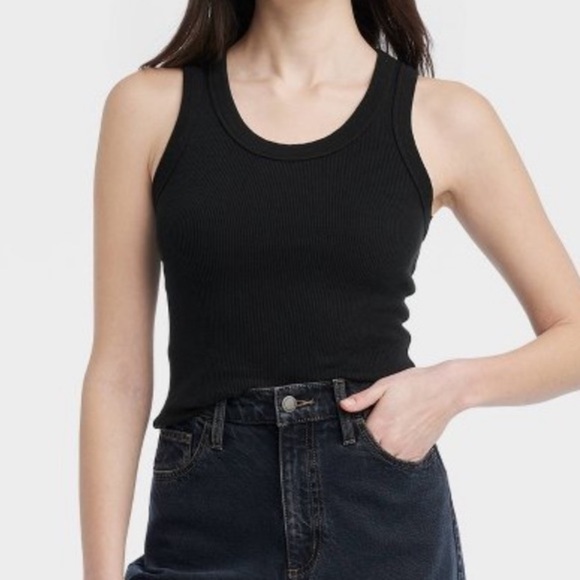 Universal Thread Bundle 90s Ribbed Stretch Tank Top Mauve White Brown Black L/XL - Picture 6 of 13